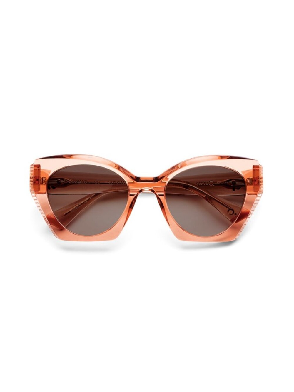 New Etnia Barcelona Women's Sunglasses Orange Butterfly Transparent Lens Acetate